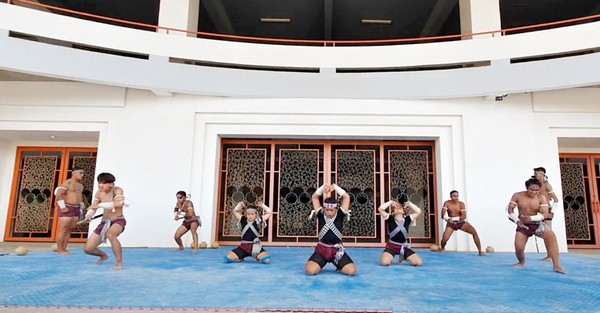 캄보디아 단체팀의 경연 모습/사진=세계무술연맹 제공